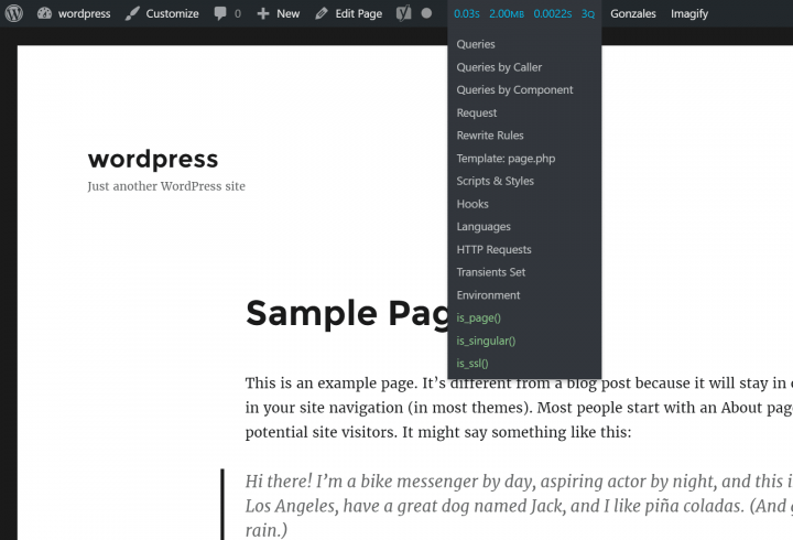 利用Query Monitor调试WordPress网站并提高网站性能-2 利用Query Monitor调试WordPress网站并提高网站性能-2