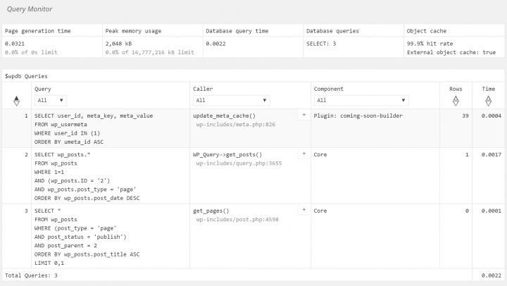 利用Query Monitor调试WordPress网站并提高网站性能-3 利用Query Monitor调试WordPress网站并提高网站性能-3