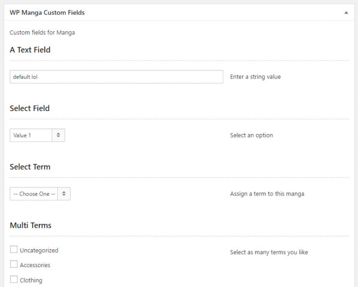 WP Manga Custom Fields漫画自定义字段WordPress插件1.2.1-3 WP Manga Custom Fields漫画自定义字段WordPress插件1.2.1-3