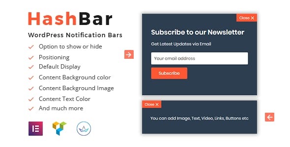 HashBar Pro通知提醒栏WordPress插件 HashBar Pro通知提醒栏WordPress插件