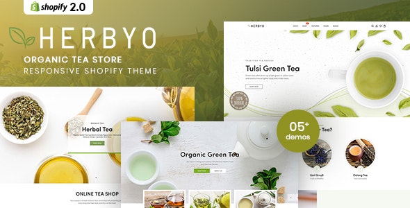 Herbyo生态有机茶跨境电商平台Shopify主题1.0 Herbyo生态有机茶跨境电商平台Shopify主题1.0