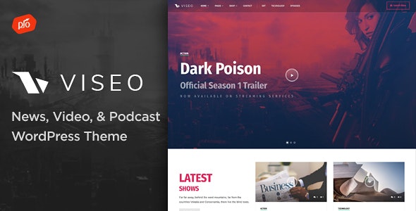 Viseo汉化版V4.4 WordPress视频和播客配音网站主题 Viseo汉化版V4.4 WordPress视频和播客配音网站主题