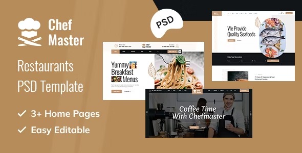 Chefmaster餐厅咖啡厅和餐饮行业网站WordPress主题V1.0 - 图片1 Chefmaster餐厅咖啡厅和餐饮行业网站WordPress主题V1.0 - 图片1