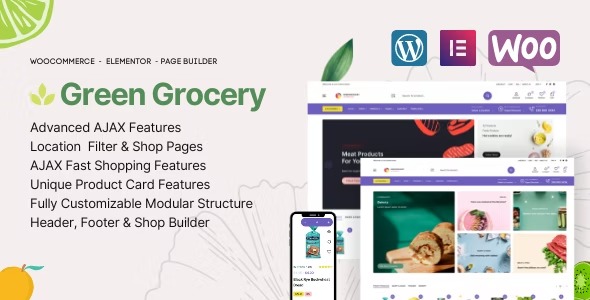 Green Grocery v1.2.2:在线超市和有机食品电子商务主题 Green Grocery v1.2.2:在线超市和有机食品电子商务主题