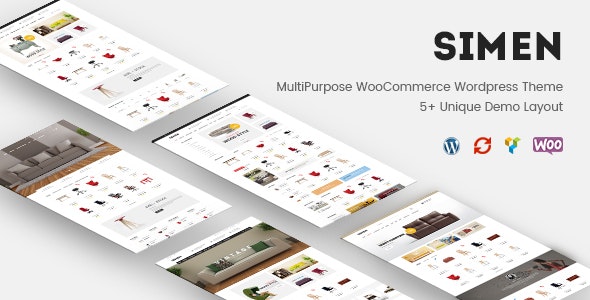 Simen含5组演示布局电商网站WooCommerce主题 Simen含5组演示布局电商网站WooCommerce主题