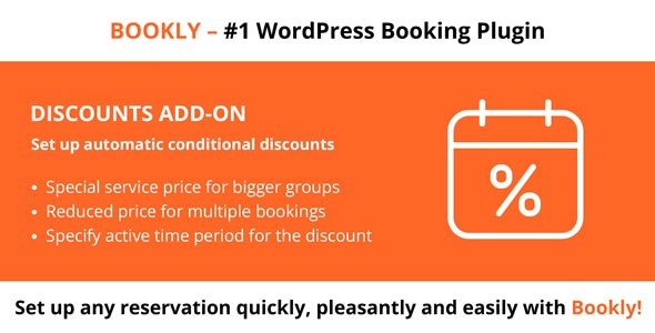 Bookly Discounts (Add-on)预约预订优惠折扣插件V1.5 Bookly Discounts (Add-on)预约预订优惠折扣插件V1.5