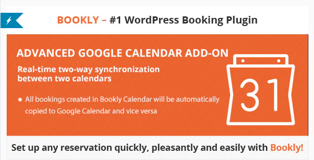 Bookly Advanced Google Calendar (Add-on)谷歌日历插件V2.4 Bookly Advanced Google Calendar (Add-on)谷歌日历插件V2.4