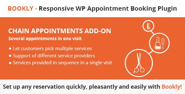 Bookly Chain Appointments (Add-on)批量预约插件V2.4 Bookly Chain Appointments (Add-on)批量预约插件V2.4