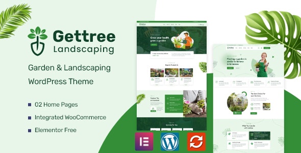 Gettree花园园艺景观工程网站WordPress主题 Gettree花园园艺景观工程网站WordPress主题