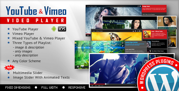 Youtube和Vimeo视频播放器和滑块WordPress插件V3.8 - 图片1 Youtube和Vimeo视频播放器和滑块WordPress插件V3.8 - 图片1