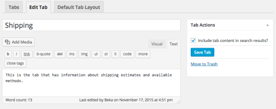 WooCommerce Tab Manager产品选项卡管理插件V1.14.2-6 WooCommerce Tab Manager产品选项卡管理插件V1.14.2-6