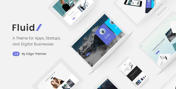Fluid软件APP和项目启动落地页WordPress主题V1.7 - 图片1 Fluid软件APP和项目启动落地页WordPress主题V1.7 - 图片1