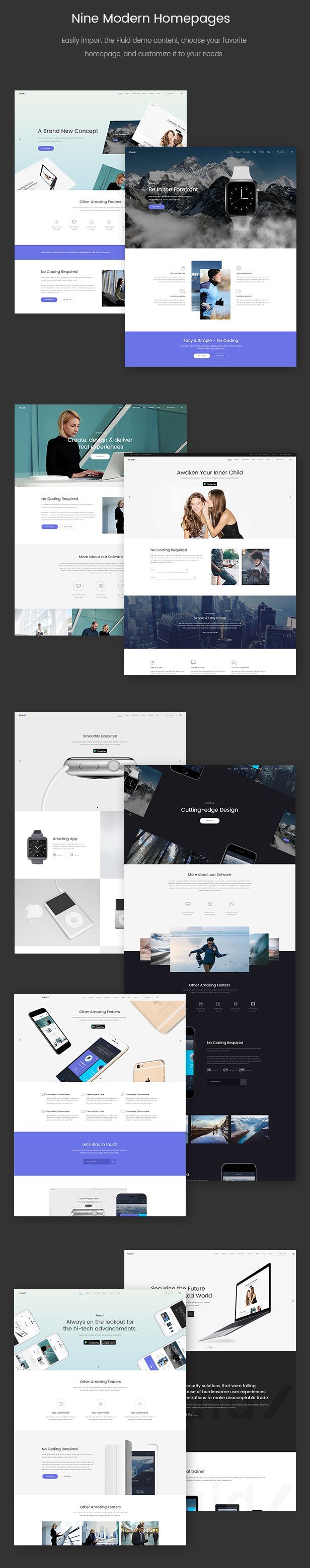 Fluid软件APP和项目启动落地页WordPress主题V1.7 - 图片2 Fluid软件APP和项目启动落地页WordPress主题V1.7 - 图片2