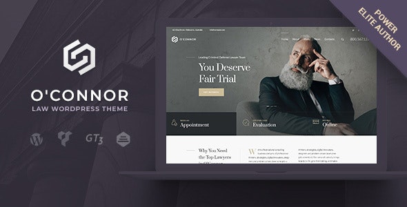 Oconnor(v1.7.7)律师事务所和法律咨询机构WordPress主题 Oconnor(v1.7.7)律师事务所和法律咨询机构WordPress主题