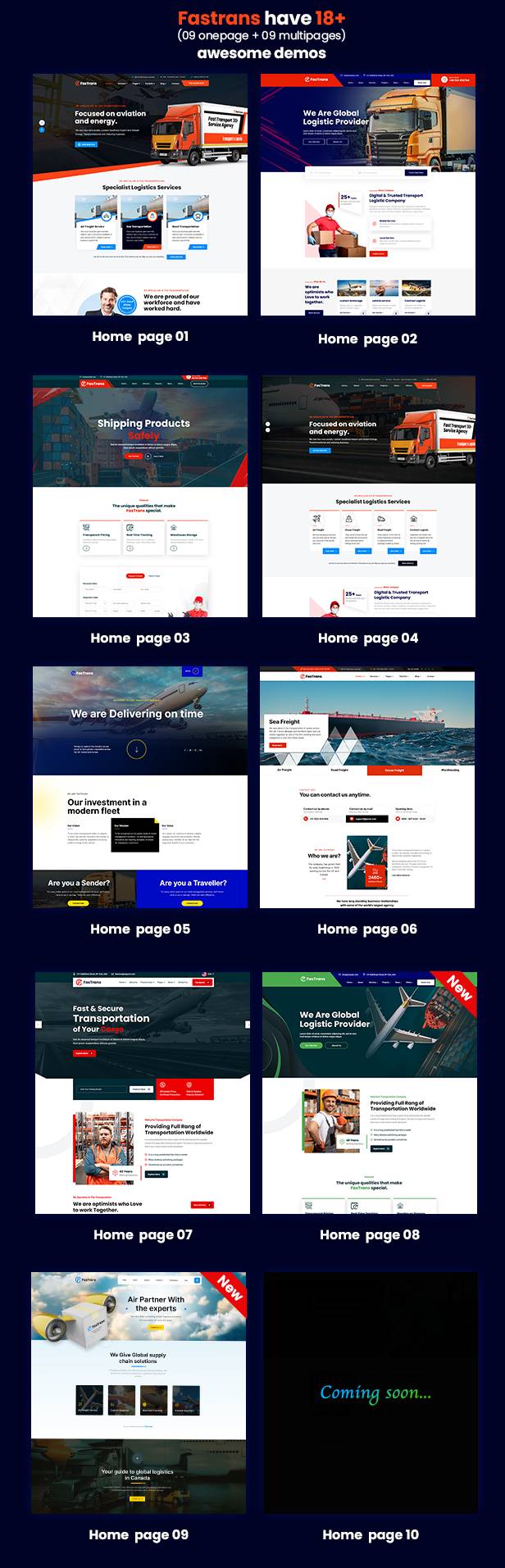 Fastrans(v2.7.1)快递物流运输企业网站WordPress主题 - 图片2