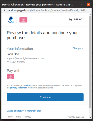 PayPal Commerce Pro Addon站内PayPal支付网关EDD组件V1.0.3-7