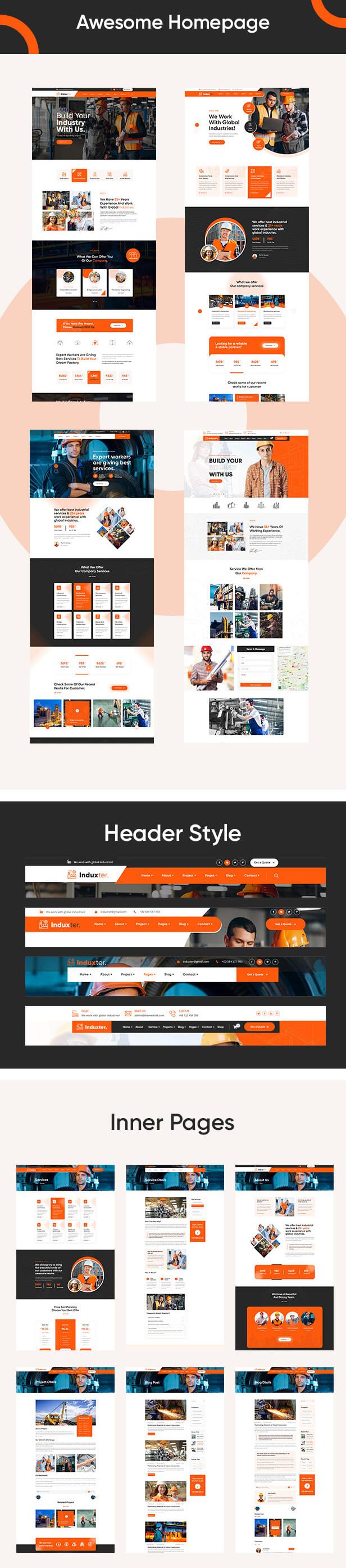 Induxter工业和制造业网站WordPress主题V1.2.1 - 图片3 Induxter工业和制造业网站WordPress主题V1.2.1 - 图片3