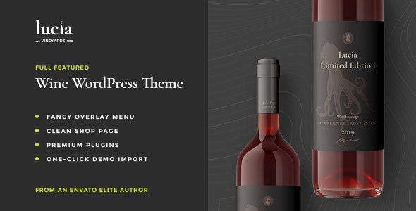 Lucia葡萄酒庄和酿酒厂网站WordPress主题V1.6 Lucia葡萄酒庄和酿酒厂网站WordPress主题V1.6