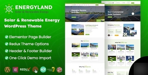 Energyland v1.3.1_WordPress新能源企业网站主题 - 图片1 Energyland v1.3.1_WordPress新能源企业网站主题 - 图片1