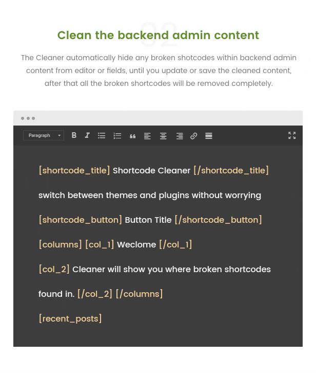 Shortcode Cleaner失效短代码内容清理WordPress插件V1.16-1 Shortcode Cleaner失效短代码内容清理WordPress插件V1.16-1
