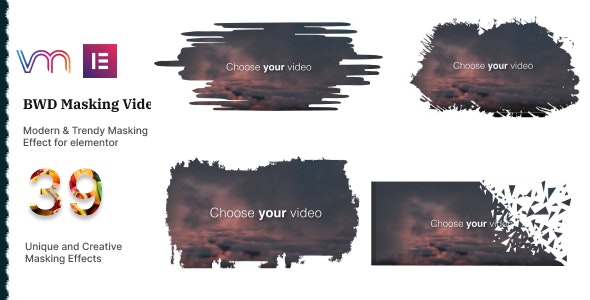 Masking Video addon创意视频遮罩元素Elementor组件V1.0 Masking Video addon创意视频遮罩元素Elementor组件V1.0