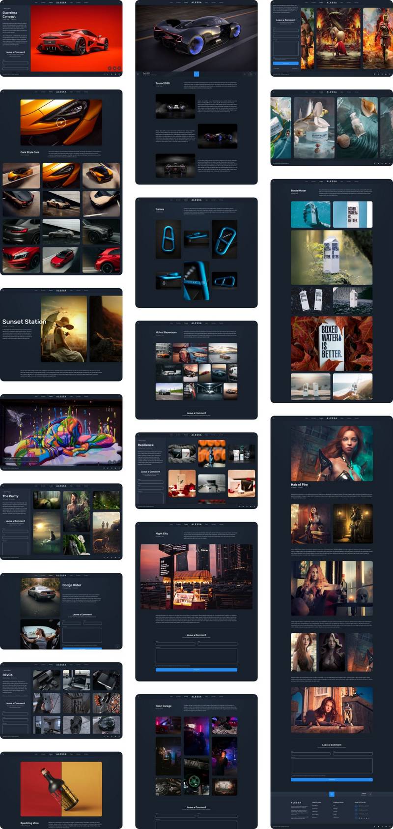 Alessa设计开发案例作品集WordPress主题V1.0 - 图片2