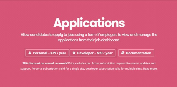 WP Job Manager Applications Add-on职位申请表插件V2.5.4 - 图片1 WP Job Manager Applications Add-on职位申请表插件V2.5.4 - 图片1