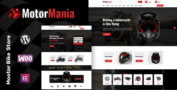 MotorMania摩托配件装备在线销售网站模板WordPress主题 MotorMania摩托配件装备在线销售网站模板WordPress主题