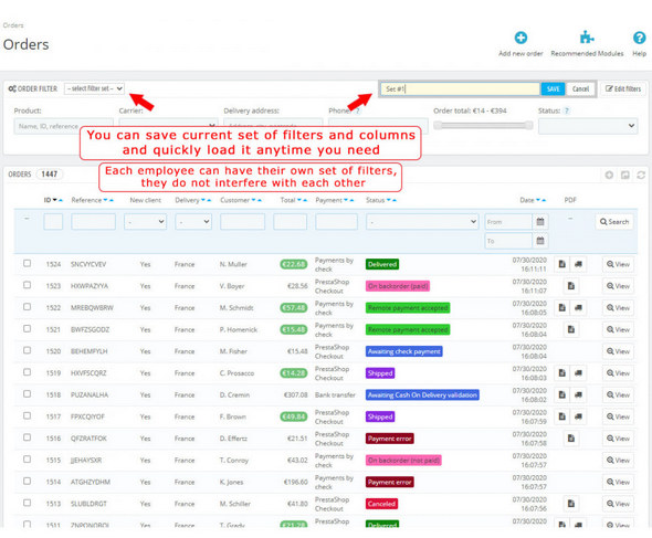 Better Order Filter订单过滤搜索器Prestashop插件V1.5.3 Better Order Filter订单过滤搜索器Prestashop插件V1.5.3