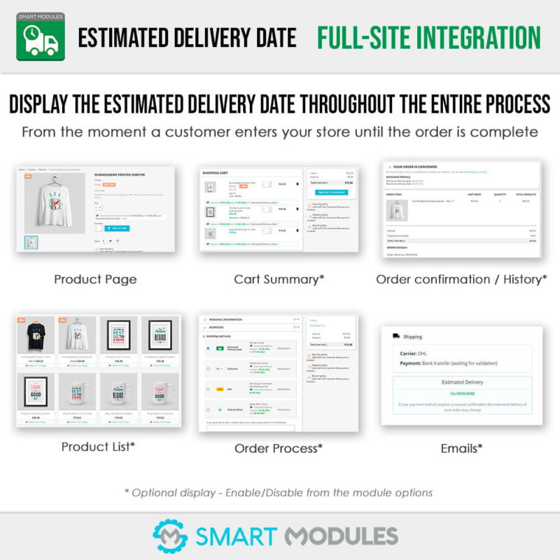 Estimated Delivery Date预计送货日期Prestashop插件V3.8.6 - 图片2