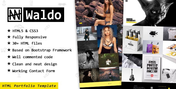 Waldo个人和设计机构作品展示HTML5网站模板V1.6 Waldo个人和设计机构作品展示HTML5网站模板V1.6