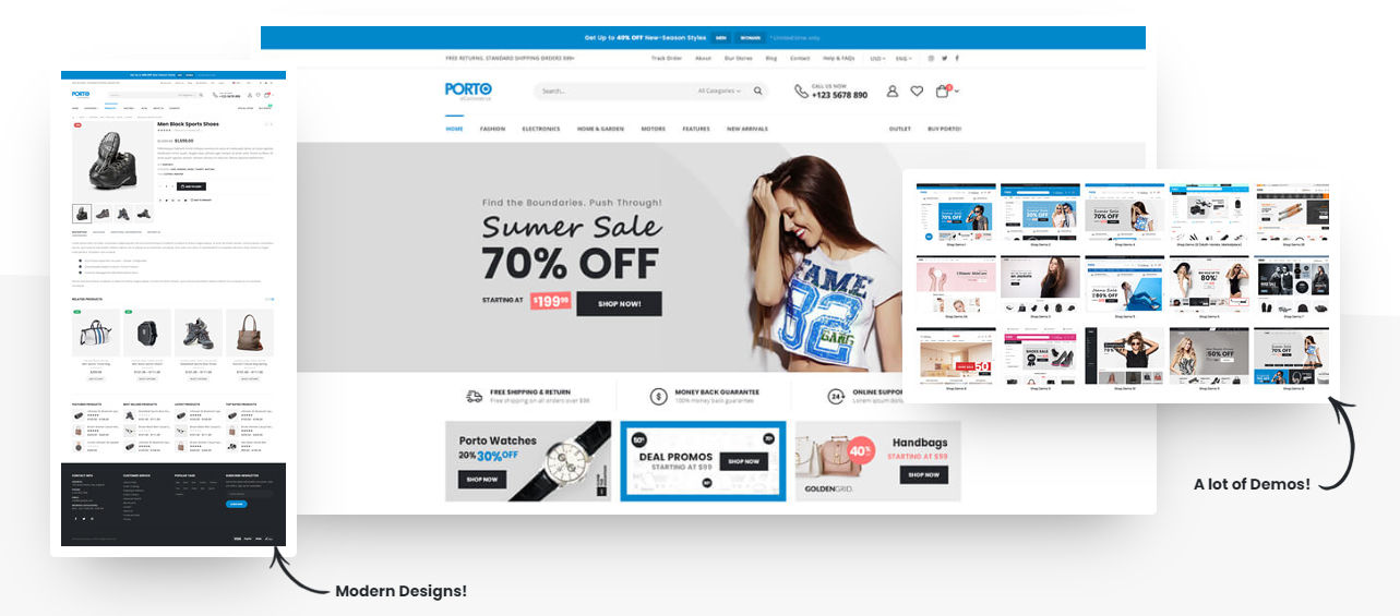 Porto eCommerce热销款含20演示电子商务网站HTML5模板V1.6.0 - 图片2