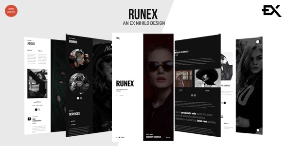 Runex响应式单页摄影艺术作品集HTML5网站模板V1.3 Runex响应式单页摄影艺术作品集HTML5网站模板V1.3