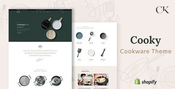 Cooky厨具和家具装饰品跨境电商销售平台Shopify主题V1.0 - 图片1 Cooky厨具和家具装饰品跨境电商销售平台Shopify主题V1.0 - 图片1