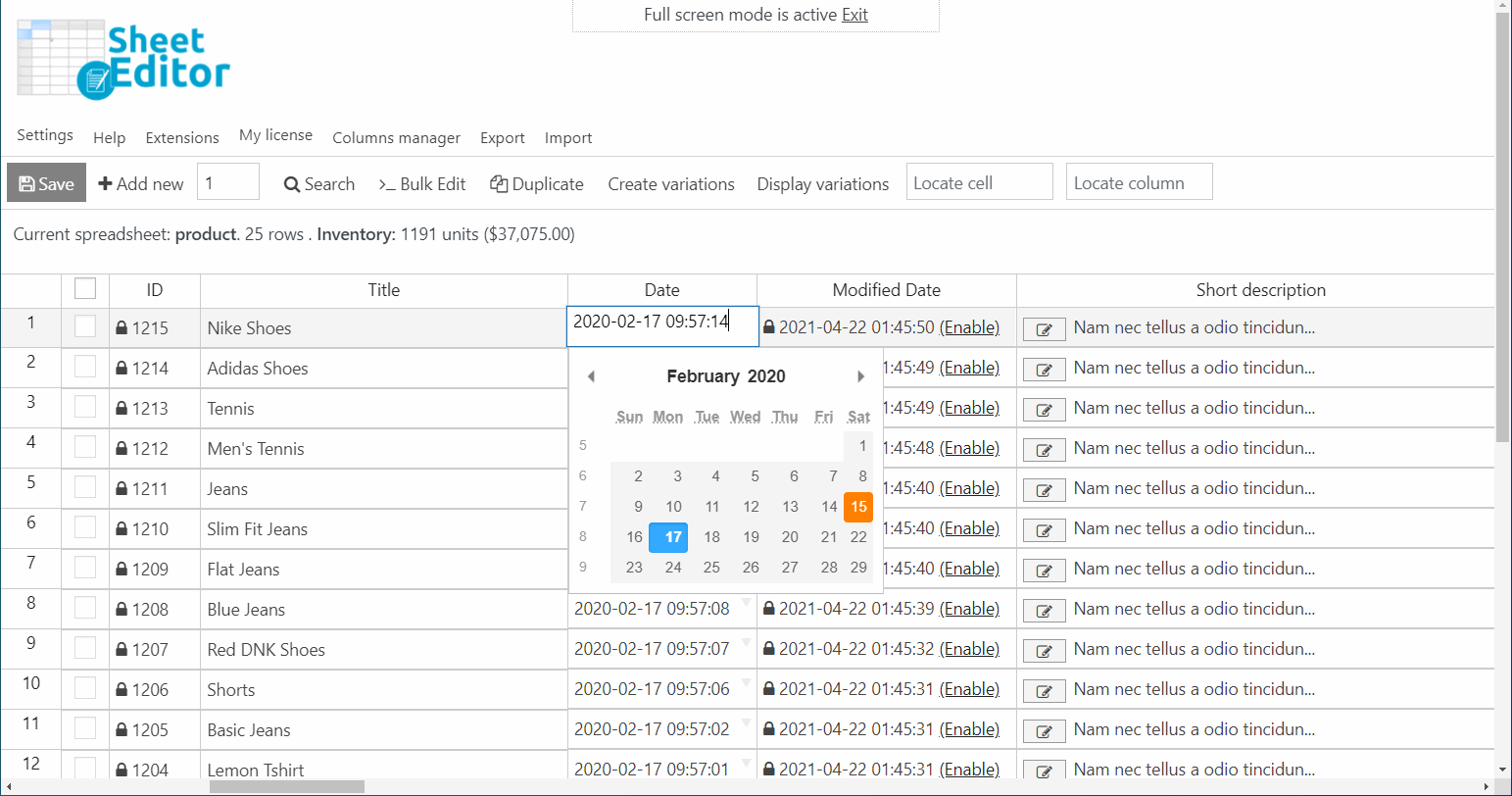 电子表格批量编辑产品WooCommerce Products Spreadsheet破解版1.7.20 - 图片3