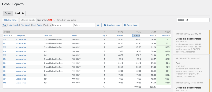 WooCommerce Cost & Reports 3.0.27 商品利润和收入报表插件-3 WooCommerce Cost & Reports 3.0.27 商品利润和收入报表插件-3