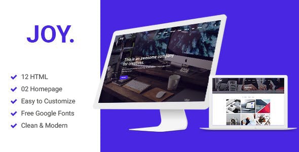 Joy创意设计机构和单页HTML5和Sass模板 Joy创意设计机构和单页HTML5和Sass模板