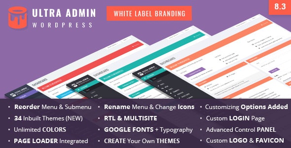 Ultra Admin管理后台美化和白标品牌WordPress插件V11.5版 Ultra Admin管理后台美化和白标品牌WordPress插件V11.5版