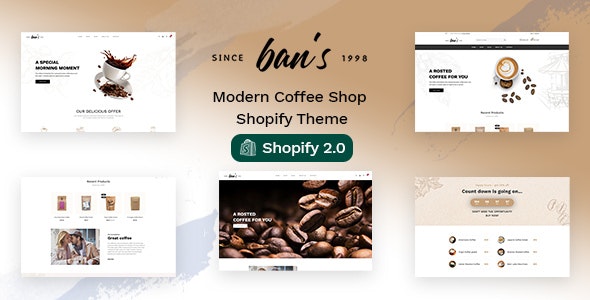 Bans咖啡店和咖啡厅网站Shopify主题V1.0.2版 Bans咖啡店和咖啡厅网站Shopify主题V1.0.2版