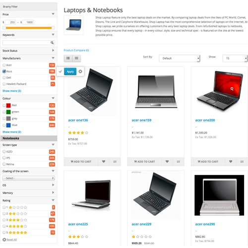 Brainy Filter终极过滤筛选搜索器OpenCart插件V5.1.6版（OC2 & OC3） - 图片2