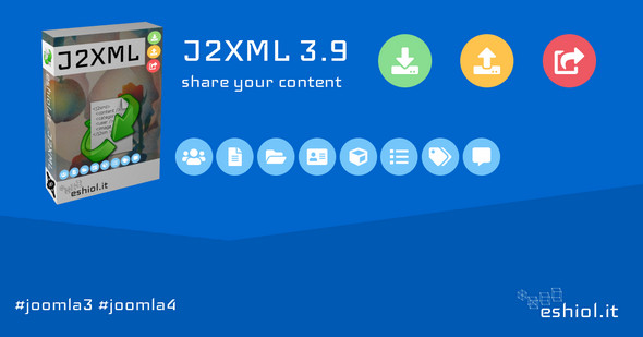 J2XML网站数据导入导出系统Joomla插件V3.9.220版 J2XML网站数据导入导出系统Joomla插件V3.9.220版