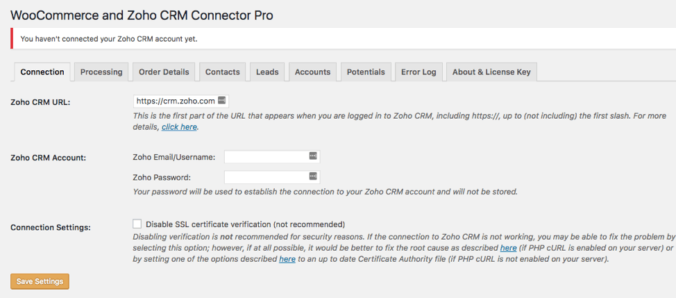 ZohoConnector商店集成连接Zoho CRM系统WooCommerce插件 - 图片2