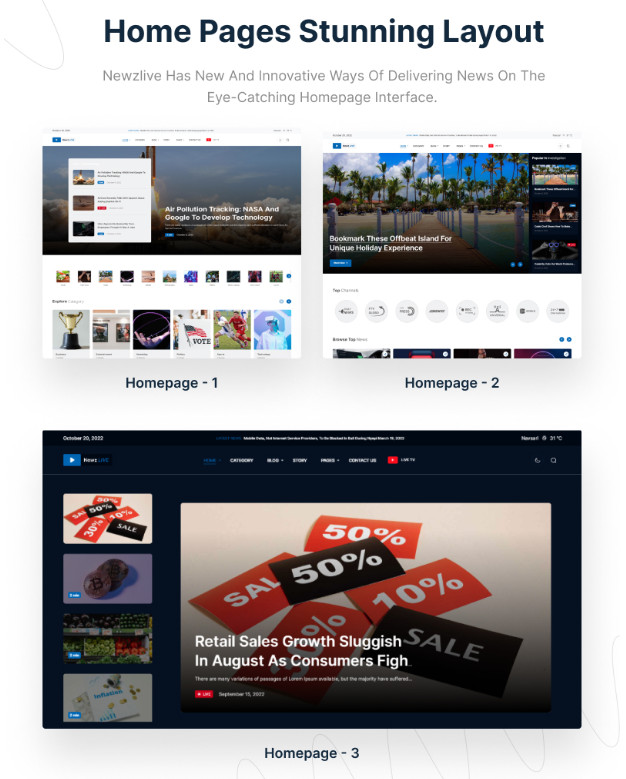 Newz LIVE新闻视频流媒体网站WordPress主题V1.0 - 图片2 Newz LIVE新闻视频流媒体网站WordPress主题V1.0 - 图片2