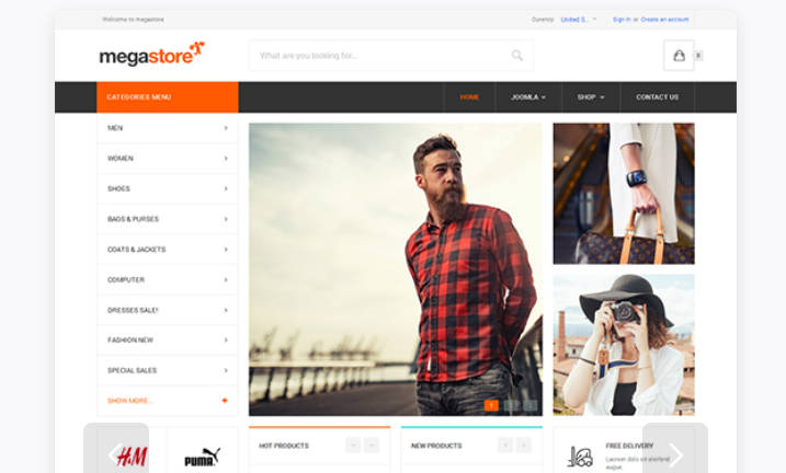 JA Megastore跨境电商购物商城网站Joomla主题 - 图片1 JA Megastore跨境电商购物商城网站Joomla主题 - 图片1