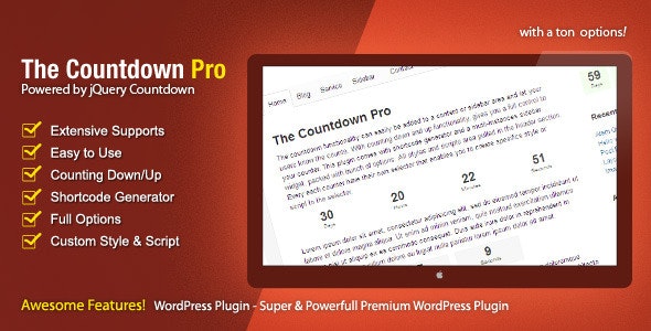 The Countdown Pro倒计时和计数器WordPress插件 The Countdown Pro倒计时和计数器WordPress插件