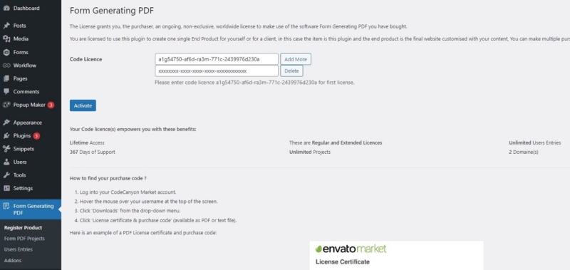 Form Generating PDF汉化版V3.7.1 表单转换PDF文档WordPress插件 - 图片2