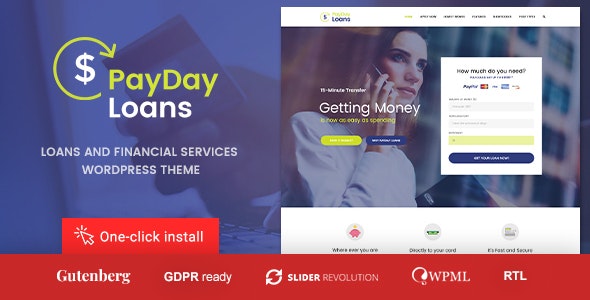 PayLoans银行金融贷款业务网站WordPress主题 PayLoans银行金融贷款业务网站WordPress主题