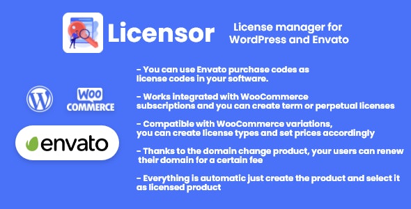 Licensor软件密钥许可证管理器WooCommerce插件 Licensor软件密钥许可证管理器WooCommerce插件