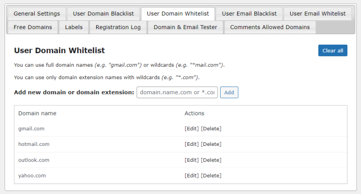 E-Mail Blacklist Pro注册邮箱黑名单WordPress插件-1