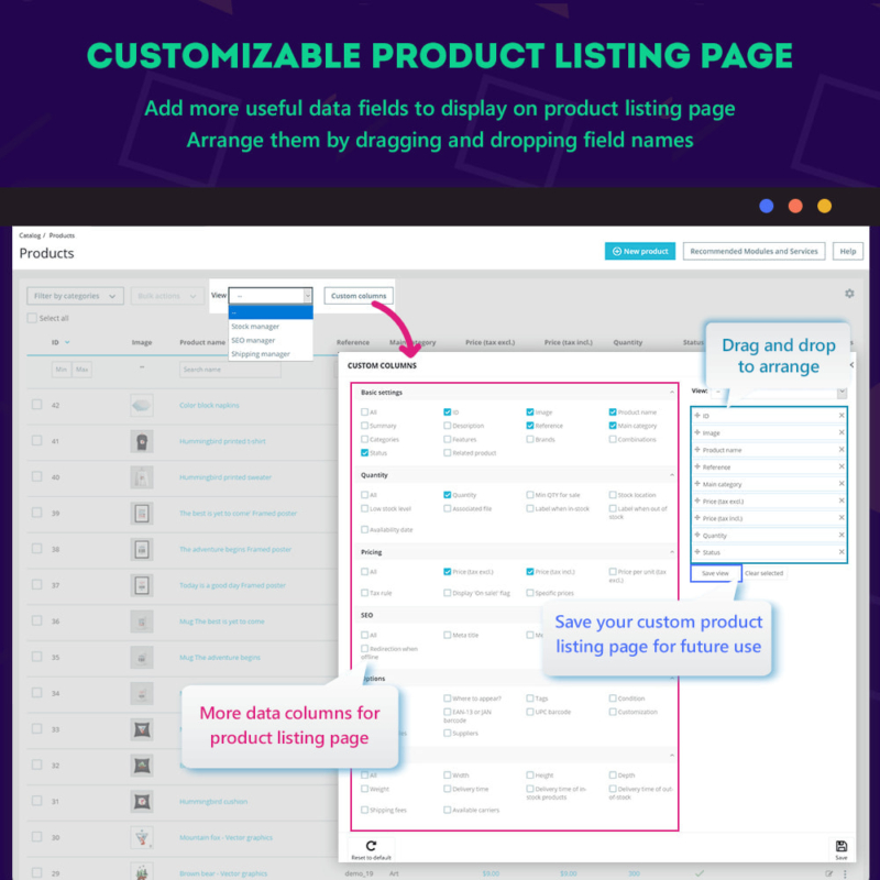 Product Manager(v1.5.1)快速批量产品编辑器Prestashop插件 Product Manager(v1.5.1)快速批量产品编辑器Prestashop插件